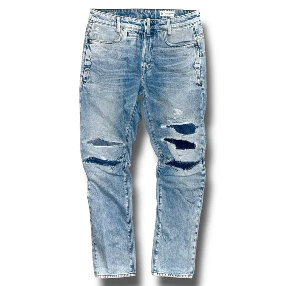 G-STAR RAW Jeans 32x34 D-Staq 3D Tapered Distressed Slim-Fit 9-Pocket Stretch - Picture 1 of 6